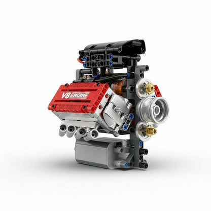 Motorized-V8-Engine-Building-Block-Model-Technical-Piston-Simulation-Senior-Hobby-FREETIMEJOY