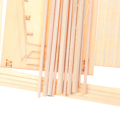 1:100 Scale Halcon Wooden Sailing Boat DIY Assembly Kit – Classic Desktop Nautical Model