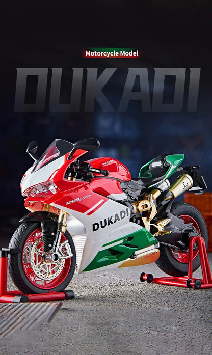 Key-Start 1:9 1199 Panigale Alloy Sportbike – Interactive Diecast Model with Sound, Light & Spray