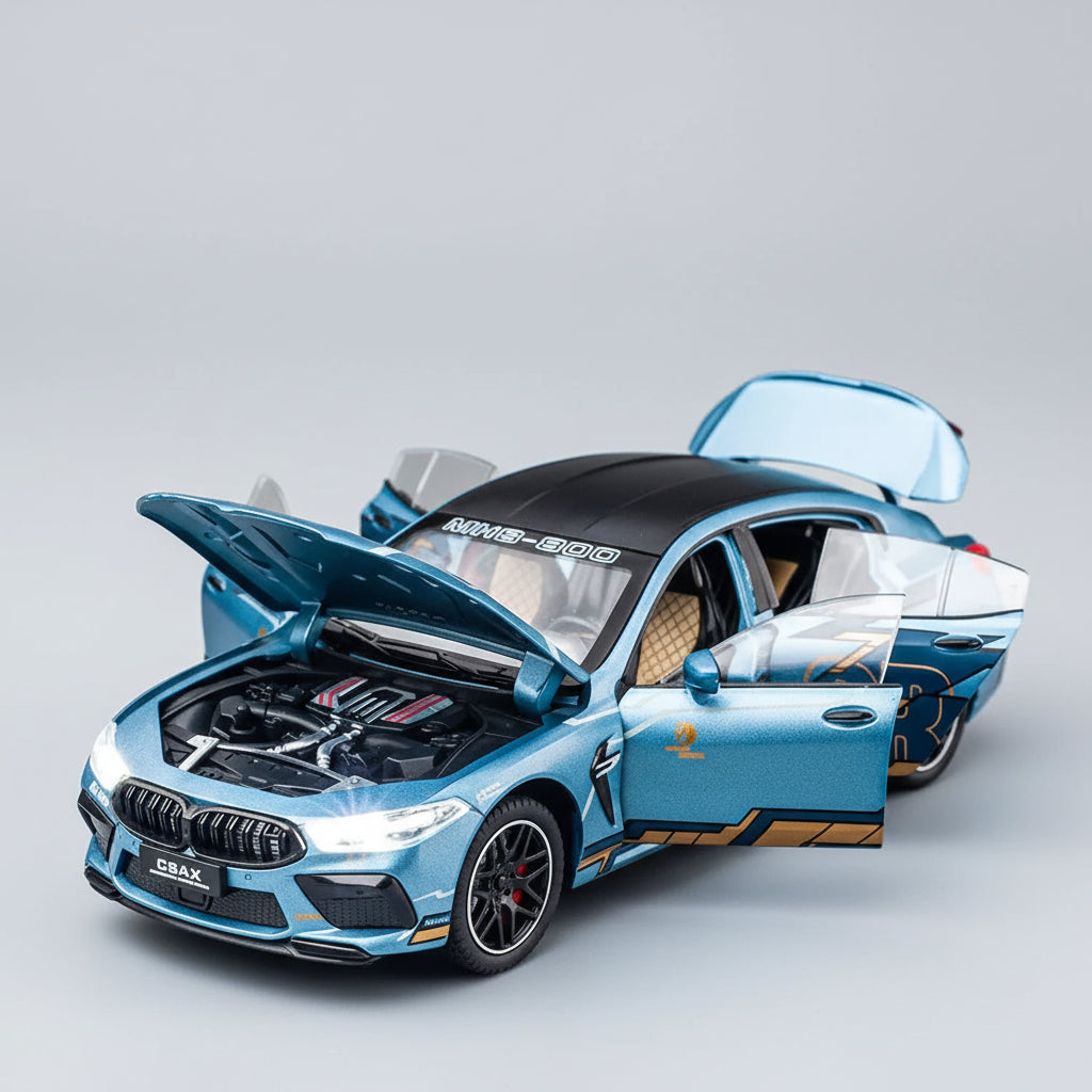 Maisto-1-24-M8-Competition-Coupe-Diecast-Alloy-Luxury-Sports-Car-FREETIMEJOY-Performance-Hobby