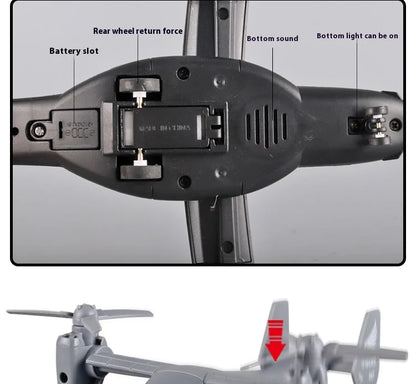 Diecast Alloy V-22 Osprey Tilt-Rotor Aircraft – Professional Aviation Military Model