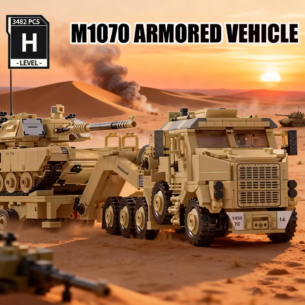 M983-Missile-Vehicle-M10170-Tank-Transporter-Technical-Building-Blocks-FREETIMEJOY-Military-Hobby
