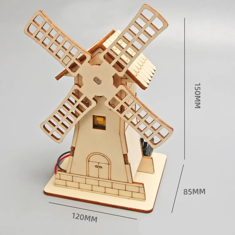 Rustic Electric Windmill Hut – DIY Mechanical & Cognitive Building Kit