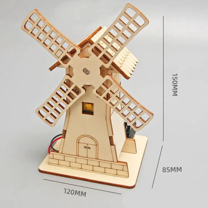 Rustic Electric Windmill Hut – DIY Mechanical & Cognitive Building Kit