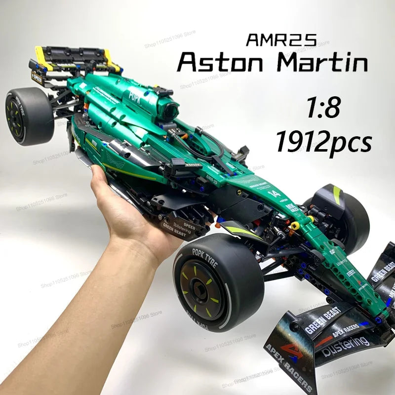 1-8-Scale-Martin-Aramco-AMR25-F1-Racing-Car-1912-Piece-Technical-Building-Set-FREETIMEJOY-Master-Hobby